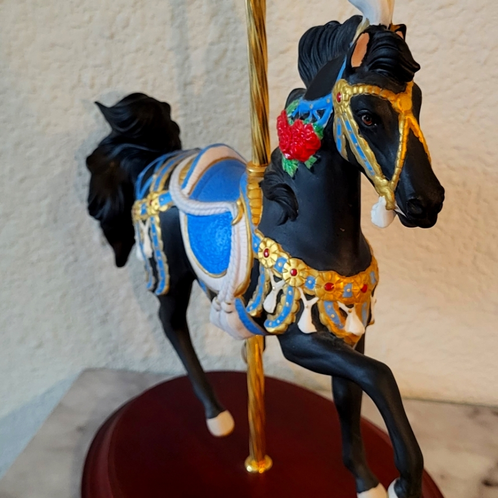 1991 Franklin Mint Hand Painted Porcelain Carousel Horse
